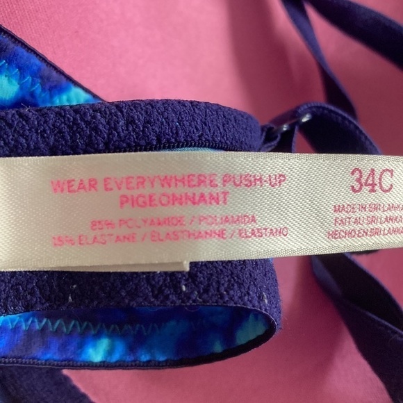 Victoria’s Secret PINK 34C Wear Everywhere Push up bra blue - Picture 8 of 8